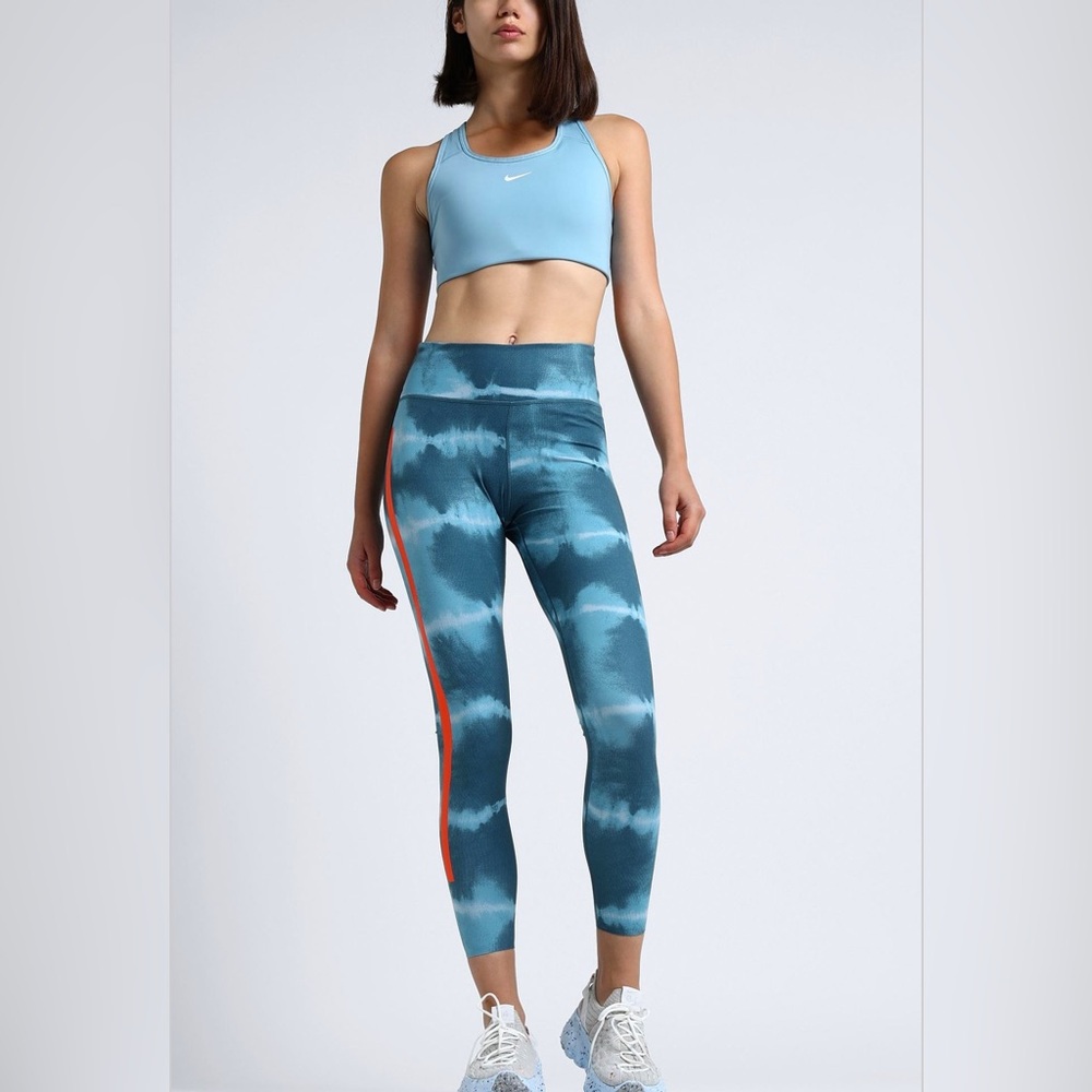 Nike Womens Dri-FIT One Luxe Mid-Rise Printed Training Leggings DM7619-058